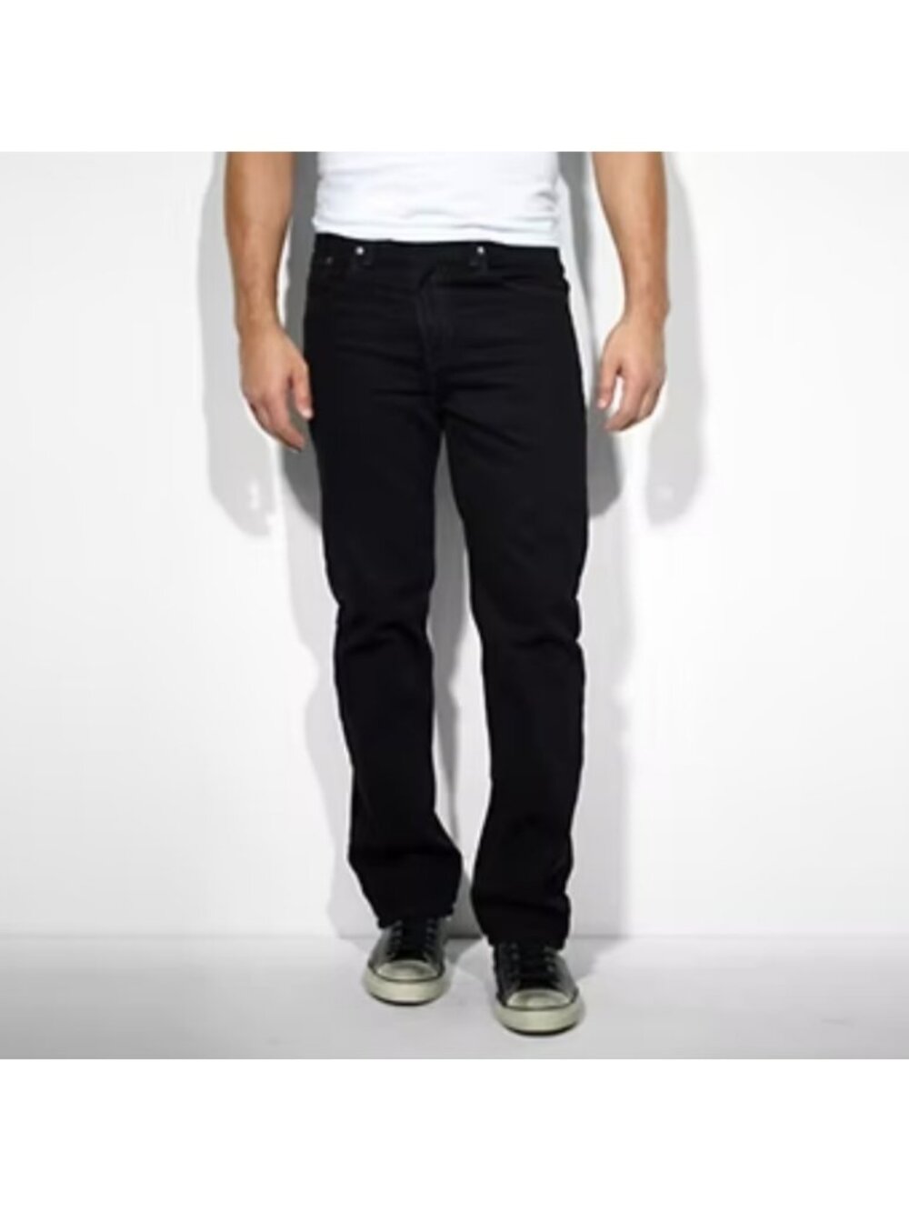 Levis Mens 516 Black Straight Leg Casual Denim 36x31 No Stretch Cotton Zipper